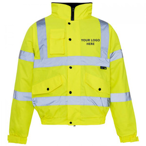 X-Small Yellow WorkGlow® Hi-Vis Bomber Jacket c/w Company Branding